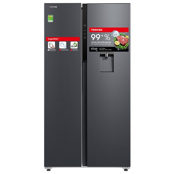 Tủ Lạnh Toshiba Inverter 596 Lít Side By Side GR-RS775WI-PMV(06)-MG